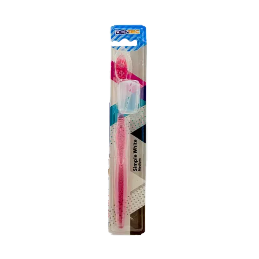 مسواک دن تک مدل simple white با برس متوسط