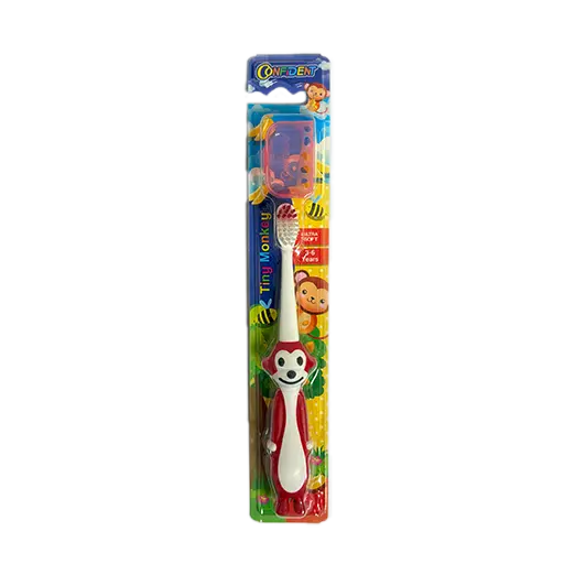 مسواک کودک کانفیدنت مدل tiny monkey با برس خیلی نرم