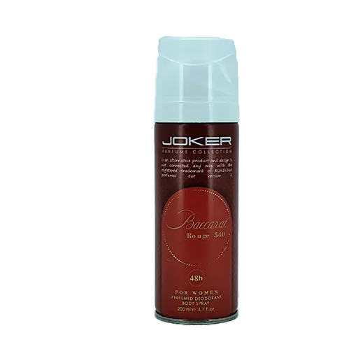اسپري خوشبو كننده بدن زنانه جوکر مدل Baccarat Rouge حجم 200 ميلي ليتر