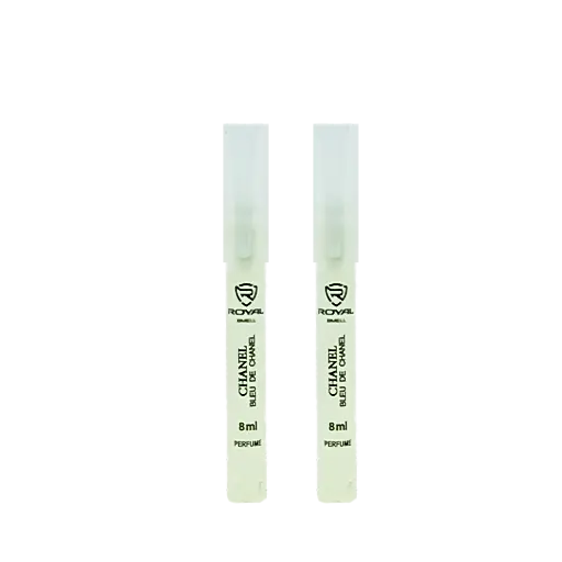 پرفیوم خودکاری شیشه ای مات رویال حجم 8 میلی لیتر بسته 2 عددی رایحه bleu de chanel