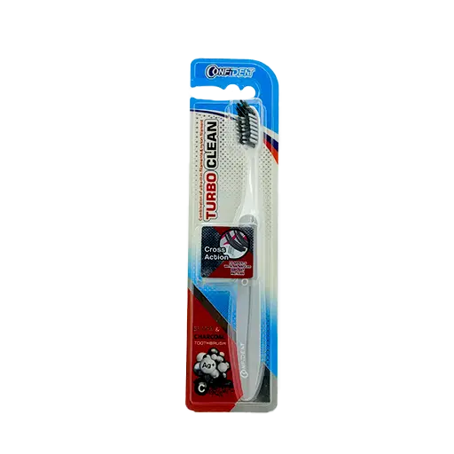 مسواک کانفیدنت مدل turbo clean با خاصیت یون نقره و کربن فعال
