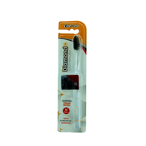 مسواک کانفیدنت مدل diamond زغالی برس متوسط