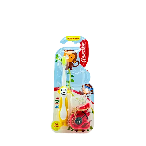 مسواک کودک کانفیدنت مدل tiny monkey gift برس خیلی نرم