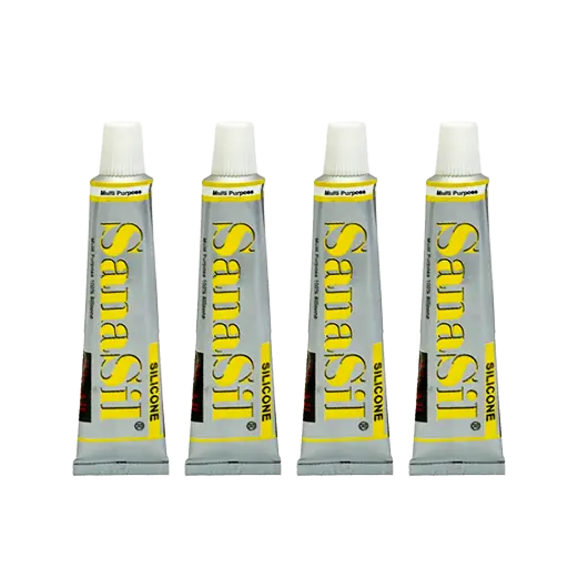 چسب سیلیکون ثناسیل مدل تیوپی حجم ۳۰ میلی‌لیتر بسته 4 عددی