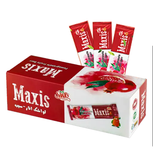 لواشک ماکسیس مدل شلاقی طعم انار سیب