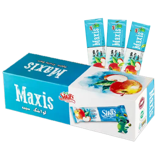 لواشک ماکسیس مدل شلاقی طعم سیب