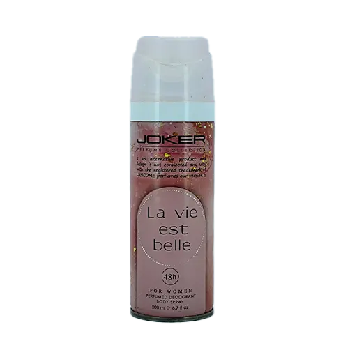 اسپري خوشبو كننده بدن زنانه جوکر مدل La Vie Est Belle حجم 200 ميلي ليتر