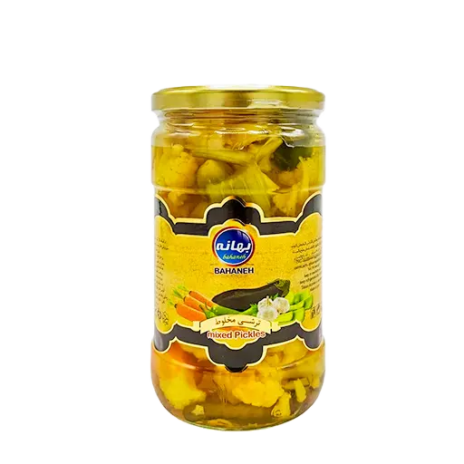 ترشی مخلوط درشت بهانه وزن 630 گرمی(ارسال فقط به تبریز)