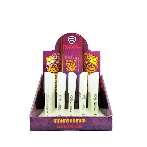 ادکلن جیبی رویال مدل 8 میلی لیتر بسته 20 عددی رنگ بنفش