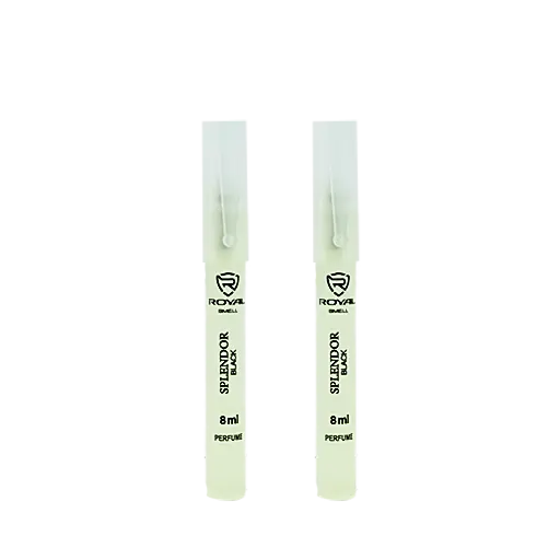 پرفیوم خودکاری شیشه ای مات رویال حجم 8 میلی لیتر بسته 2 عددی رایحه splendor black