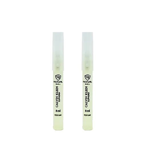 پرفیوم خودکاری شیشه ای مات رویال حجم 8 میلی لیتر بسته 2 عددی رایحه euphoria