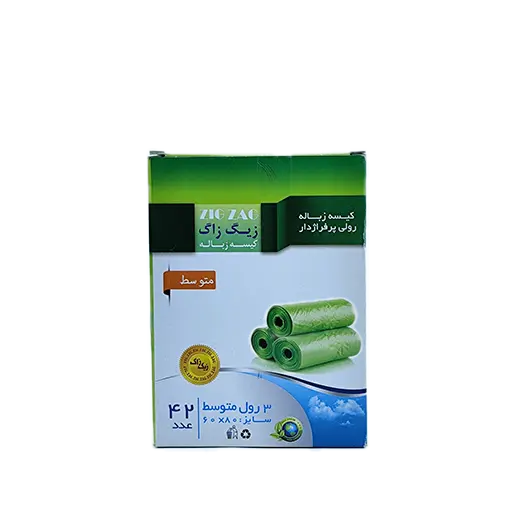 کیسه زباله زیگ زاگ مدل 3 رول بسته 42 عددی