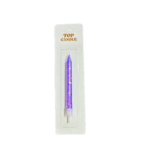 شمع تولد اکلیلی بنفش تاپ کندل