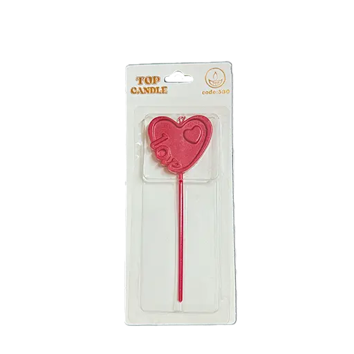 شمع تولد تاپ کندل طرح قلب