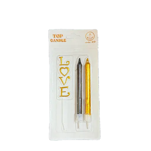 شمع تولد تاپ کندل بسته 2 عددی مدل LOVE