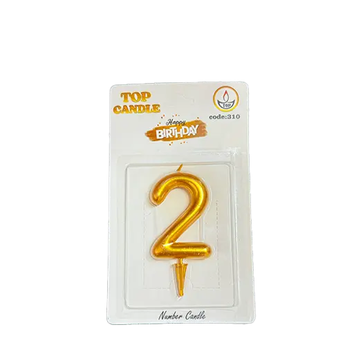 شمع تولد تاپ کندل عدد 2