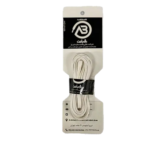 بند کفش تخت عالی بافت مدل شیطانکی 100% پنبه عرض 4 میلی متر