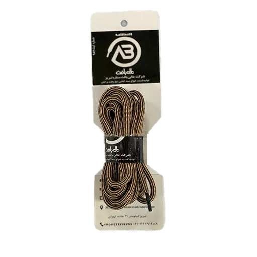 بند کفش گرد عالی بافت طرح لاین 100% پلی استر نمره 5