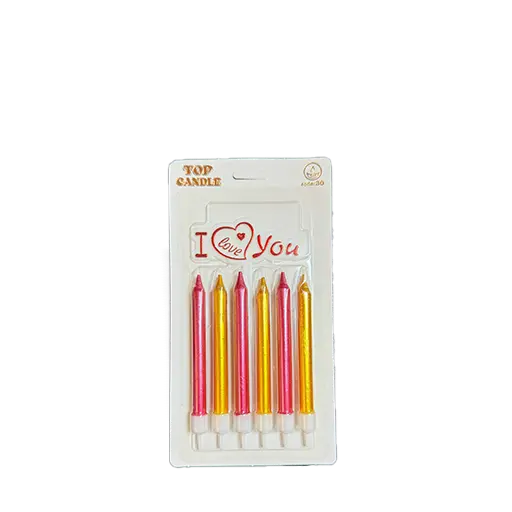 شمع تولد فانتزی تاپ کندل بسته ۶ عددی