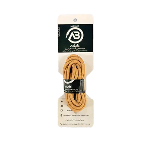 بند کفش گرد عالی بافت مدل ساده 100% پلی استر نمره 5