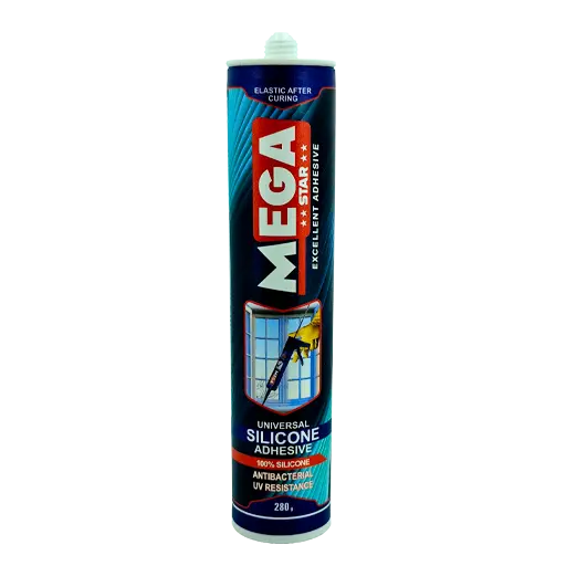 چسب سیلیکون مگا استار رنگ شفاف وزن 280 گرم