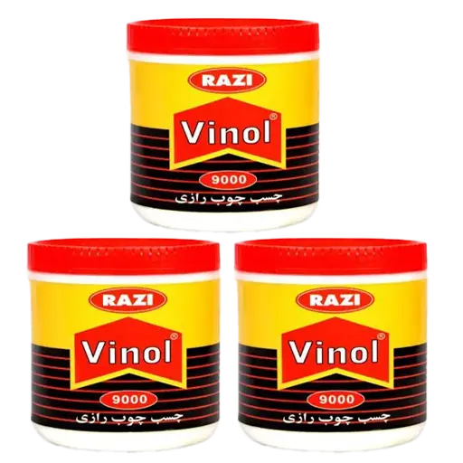 چسب چوب وینول حجم نیم لیتری بسته سه عددی