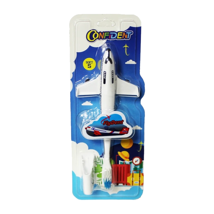 مسواک کودک کانفیدنت مدل FlyDent با برس نرم